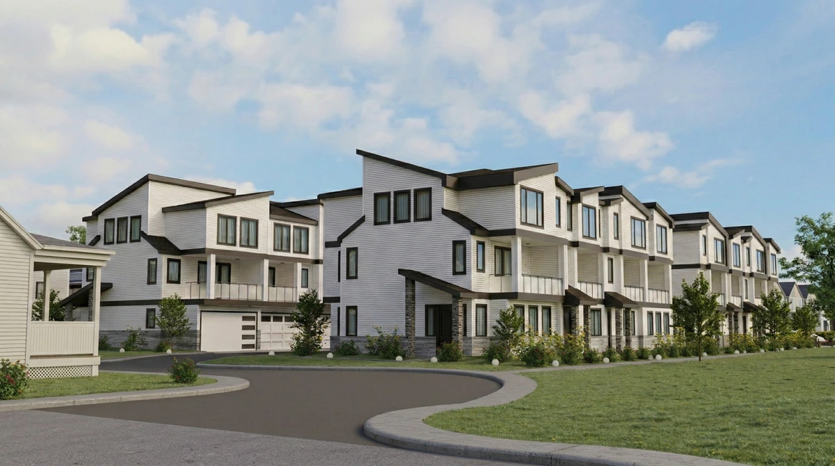 Multifamily housing density rendering