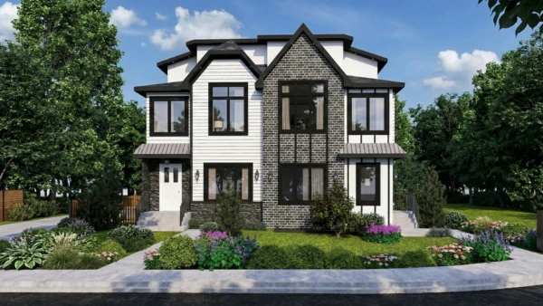 Calgary infill design streetscape view