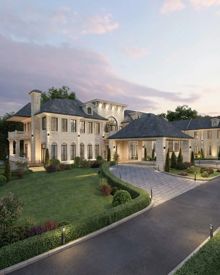 Calgary custom home exterior design example