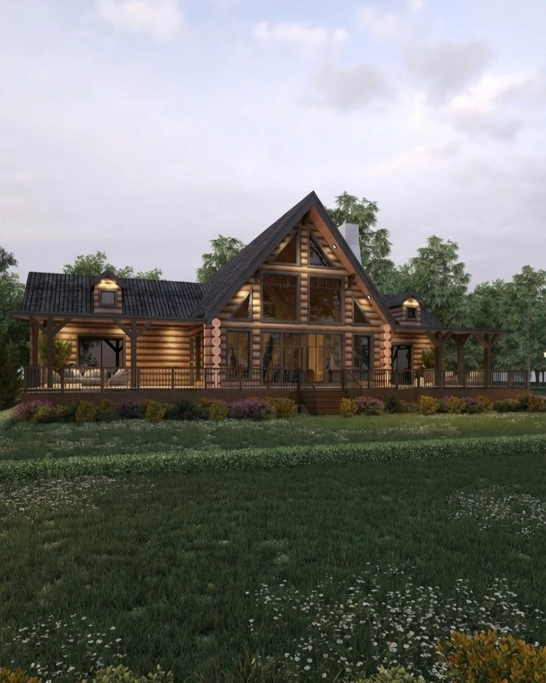 Permit-ready custom home design and drafting example