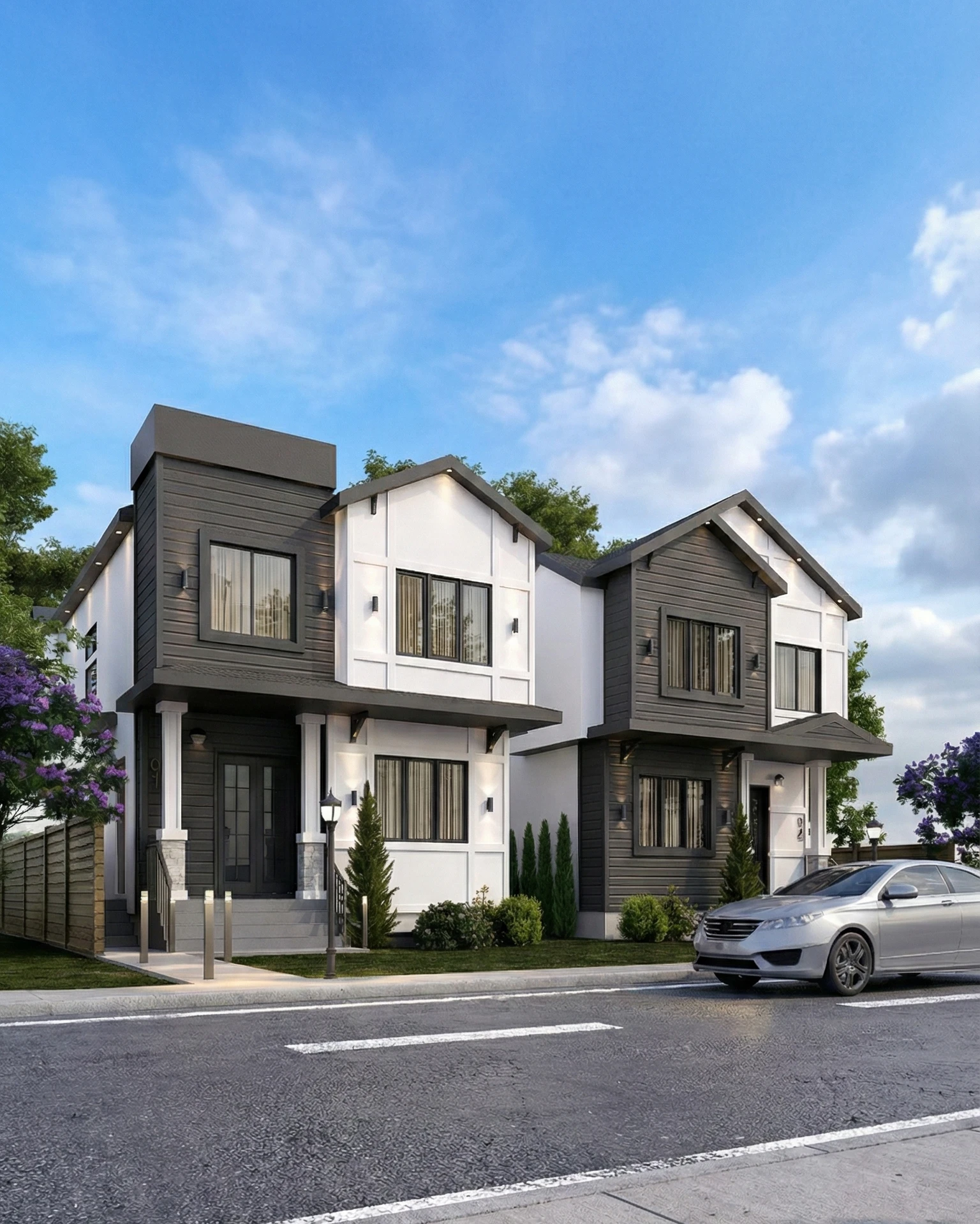 Calgary residential infill home design with modern street-facing elevation