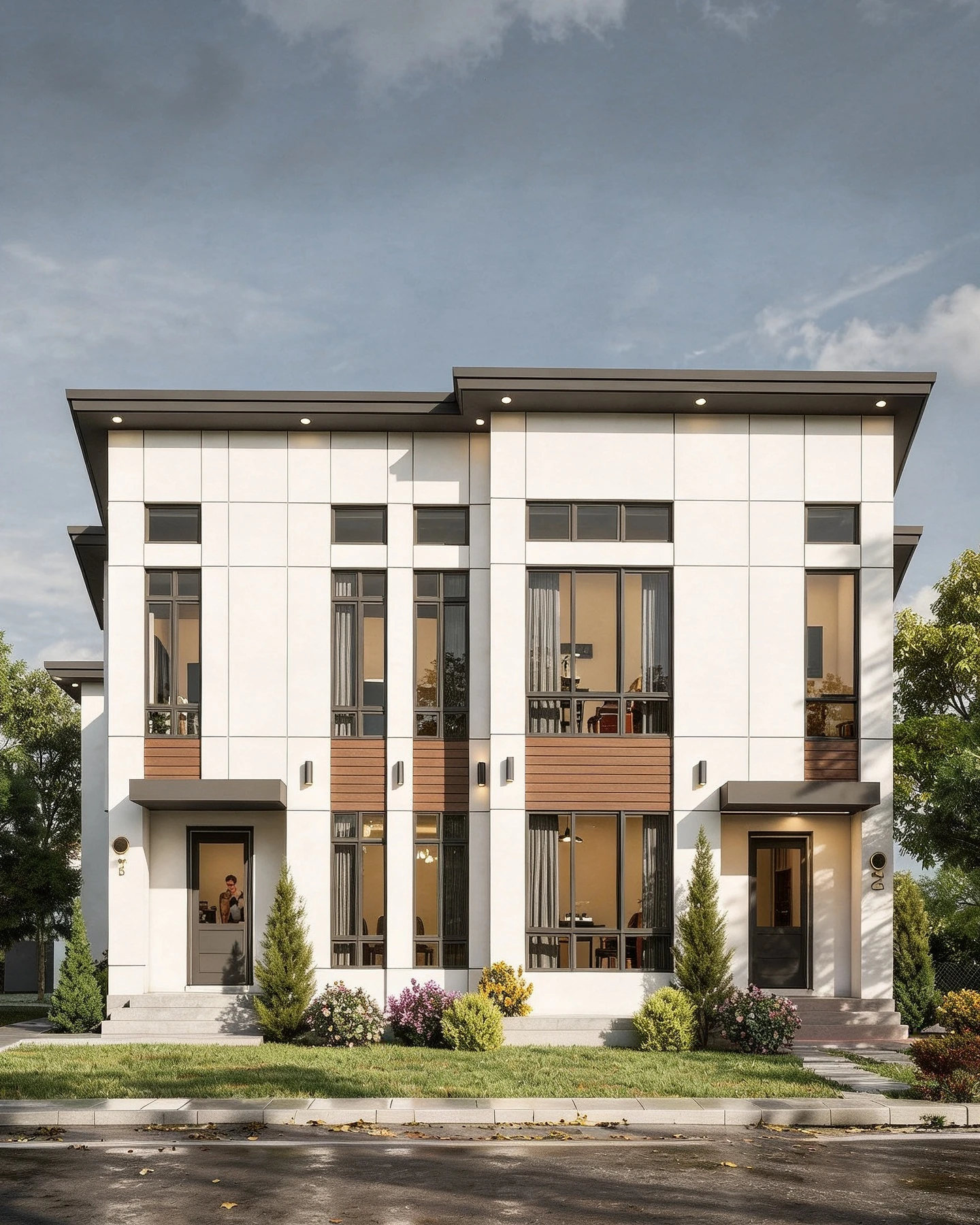 Calgary infill home with contextual streetscape design