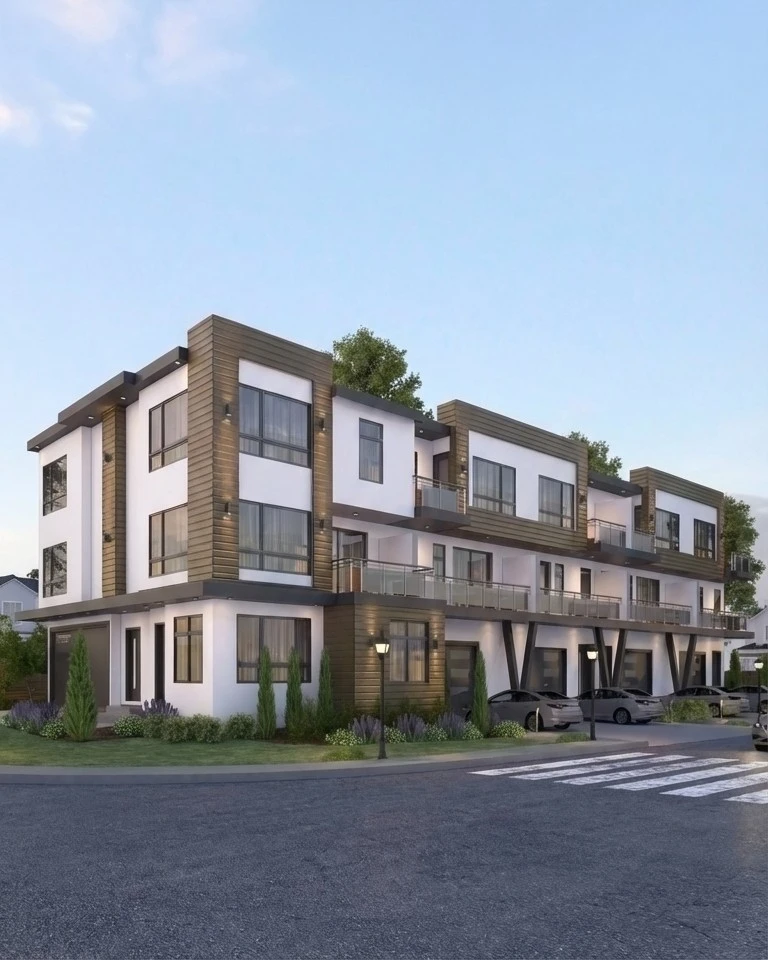 Modern semi-detached infill home design in Calgary
