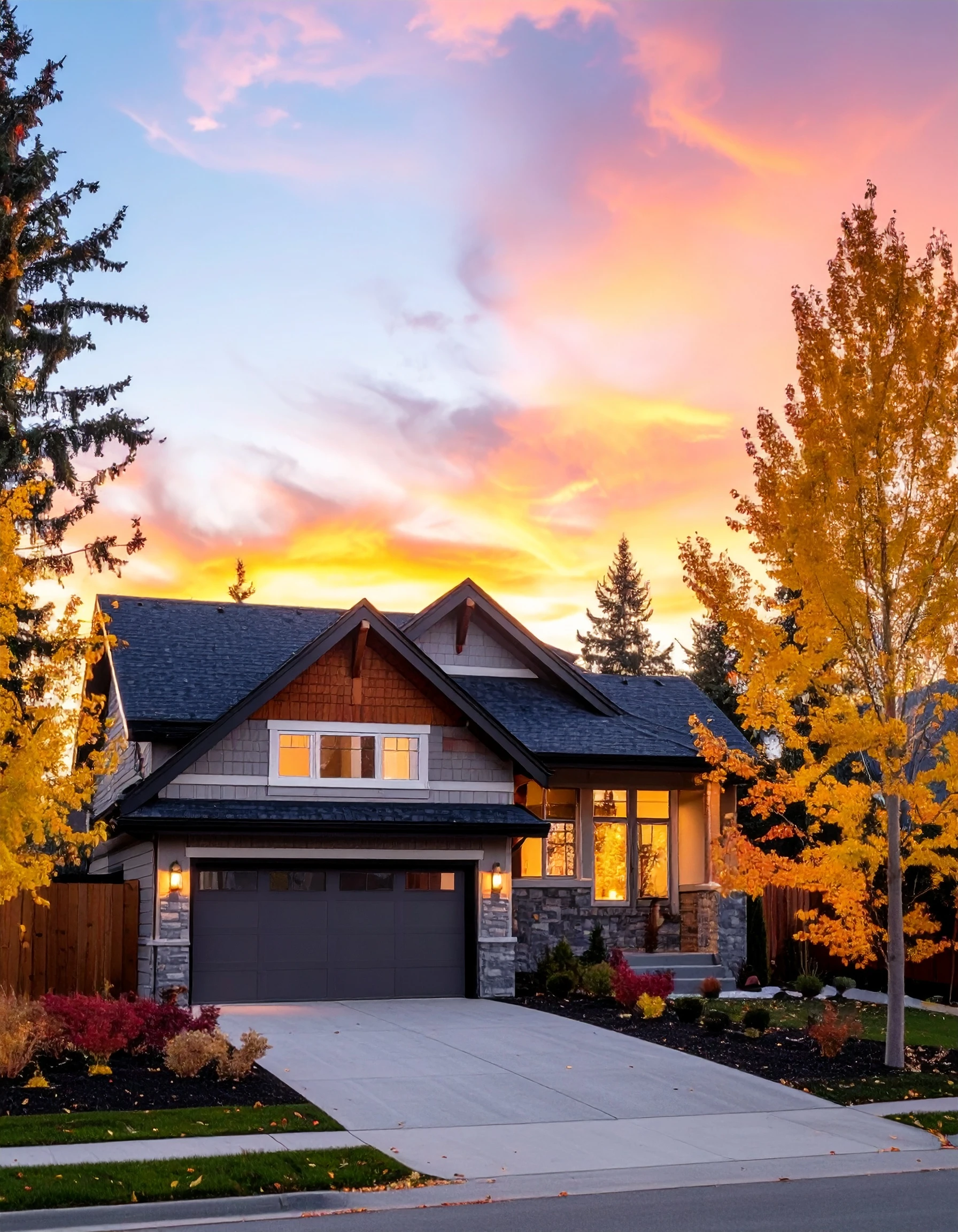 After renovation updated Calgary residential exterior design